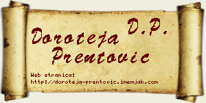 Doroteja Prentović vizit kartica